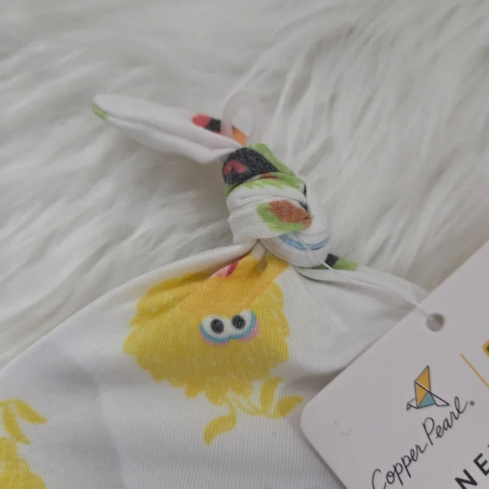 Copper Pearl x Sesame Street Newborn Top Knot Hat